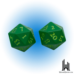 Heavy Metal D20 - 2 Dice Set Vivid Green